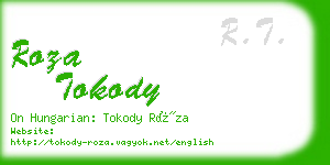 roza tokody business card